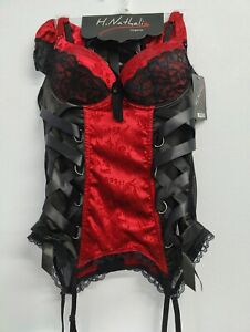 Ladies Sexy Lingerie BNWT Top & Underwear Set Red Size XL H.Nathalie Valentines