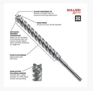 Broca para hormigón Bosch Bulldog Xtreme SDS-Plus 3/4” x 16” x 18” HCFC2227 - Imagen 1 de 2