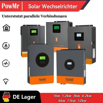 POWMR 3000W Hybrid Wechselrichter 12V 24V 4.2KW 1600W Off Grid Solar Inverter MPPT 80A