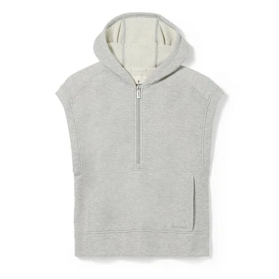 NWT Smartwool Terry Hoodie Vest Short-Sleeve Women’s Large Grey Merino Wool - Image 1 of 4