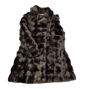 Ward Bros Echt Kunstfell Nerzmantel Damen klein schwarz kuschelig warm gefüttert Kragen - Bild 1 von 4