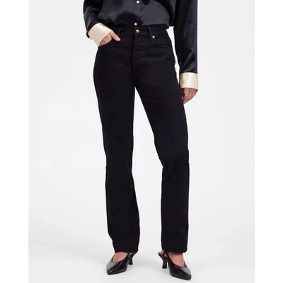 Madewell Alexa Chung High-Rise Straight Jeans Sz 29 Black Outridge Wash Zip Fly - Image 1 of 4