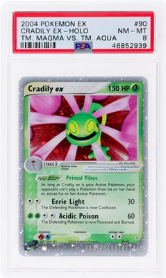 2004 Pokemon Ex Team Magma Vs. Team Aqua Cradily Ex Holo #90 PSA 8 - Image 1 of 2