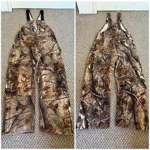 Carhartt Camo Insulated Overalls 36x34 Realtree Double Knee Hunting Bibs - Picture 1 of 12