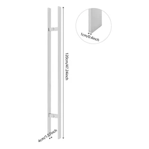 Tirador de puerta de entrada de acero inoxidable Tirador de puerta en forma de H - Imagen 1 de 13