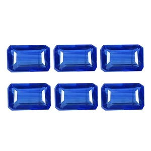 2.40 Ct  [6 Pcs Lot] Eye-opening Octagan 3 x 5 MM Royal Blue Natural Kyanite - Picture 1 of 5