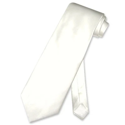 Corbata Biagio 100 % SEDA lisa color marfil blanco roto para hombre Foto 1 de 2