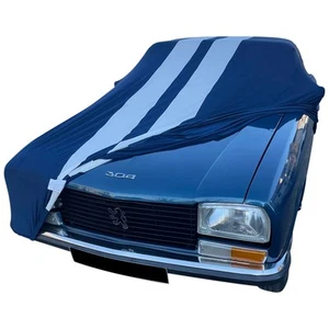 Indoor car cover fits Peugeot 304 Cabriolet bespoke Blue with white striping ... - Picture 1 of 8