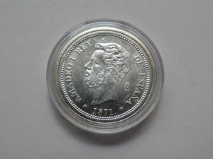 MONEDA EN PLATA AMADEO I - 1871 - 5 PESETAS - MADRID - Imagen 1 de 2