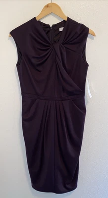 Vestido Carmen Marc Valvo Cóctel Carrera Ciruela Vaina Sin Mangas 37042 Talla 6 Nuevo con Etiquetas Foto 1 de 4