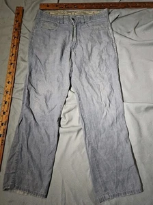 Ermenegildo Zegna Pants Mens 32 Gray Linen 5 Pocket Trouser Made in Italy Casual - Picture 1 of 17