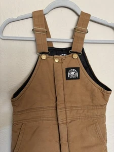 Vintage Polar King by KEY Youth Insulated Tan Bib Overalls Youth Small - Picture 1 of 11