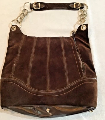Maxx New York Women's Large Tote Purse Handbag-Brown Suede Leather - Image 1 of 4