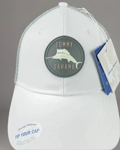 Neu mit Etikett Tommy Bahama Tip Your Cap Baja Margarita weiß/grau Mesh Snapback Cap. - Bild 1 von 10