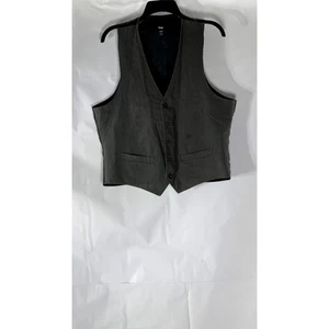 Chaleco Traje GAP Para Mujer Gris Texturizado Cinco Botones Cuello en V Sin Mangas Talla M - Imagen 1 de 12