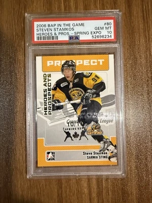 2006 BAP ITG HERO PROSPECT SPRING EXPO STEVEN STAMKOS RC #10/10 PSA 10 🔥 - Image 1 of 2