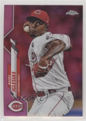 2020 Topps Chrome Pink Refractor Raisel Iglesias #175 - Image 1 of 2