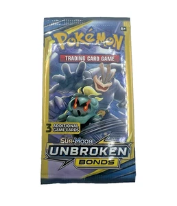 Pokemon Karte - Unbroken Bonds - Sonne & Mond - 3 Karten Booster Pack - Bild 1 von 4
