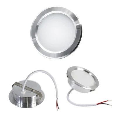 Faretto led 3 w luce bianca calda naturale a incasso rotondo opaco bordo argento - Immagine 1 di 3