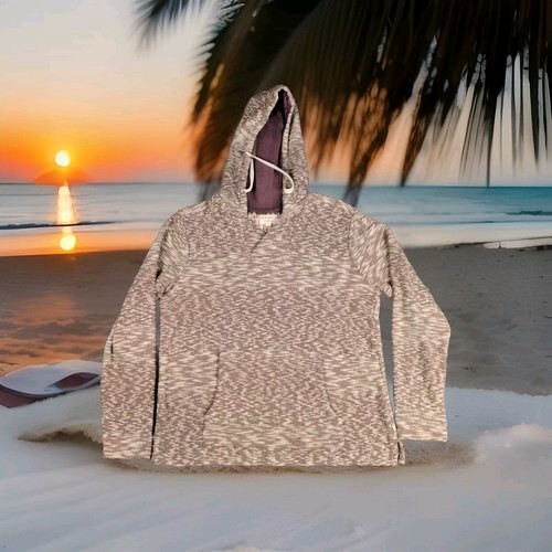 VETEMENTS Felpa con cappuccio Hang Ten pull over donna grande lavanda bianco cotone e comoda