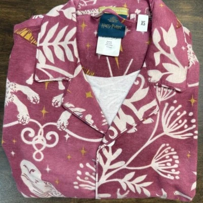 PIJAMA HOLGADO DAMASCO MÁGICO HARRY POTTER ADOLESCENTE GRANERO DE CERÁMICA, XS ~ BORGOÑA Foto 1 de 4