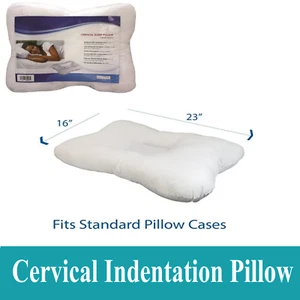 Fiber Filled Cervical Indentation Sleep Pillow, 23" x 16.1 x 4.7, Remedy Snoring - Picture 1 of 2