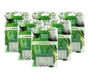 5 x PLUG IN 3VOLUTION REFILLS FOR AMBI PUR MACHINE REFILLS Morning Dew Air Fresh - Picture 1 of 2