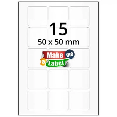 20 White Matt 15 Stickers per Sheet Self Adhesive Inkjet Laser Printable Paper - Image 1 of 3