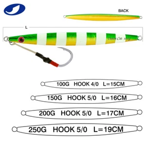 OCEAN CAT Flat Fall Jigs Salzwasser Angelköder Jigging Slow Pitch Jigging Köder - Bild 1 von 13