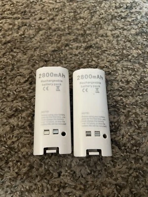 2-Pack Rechargeable Battery Packs for Wii and Wii U Remote Controller 2800mAh - Image 1 of 2