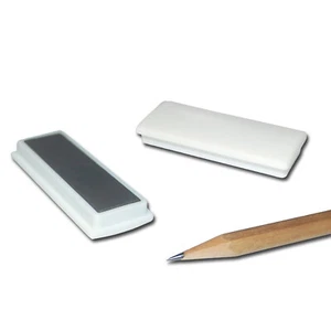 10 Pinnwand Magnete 55x22x8 mm Weiß Memomagnete Büro Office Tafel Schule Eckig - Bild 1 von 1