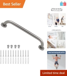 Brushed Nickel 16-Inch Grab Bar - Secure Support for Elegant Bathrooms - Picture 1 of 8