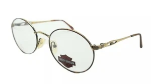 AUTHENTIC MOTOR HARLEY DAVIDSON HD4 DA/AG ITALY GOLD EYEGLASSES. 50-18-130 $195. - Picture 1 of 11