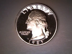 1985 S 25C Proof Washington Quarter **FREE SHIPPING** - Picture 1 of 2