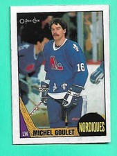 (1) MICHEL GOULET 1987-88 OPC NORDIQUES  TOP  BOX VG  CARD (F1233)  