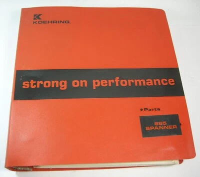 Llave inglesa original Koehring Lorain 665 grúa sobre orugas manual de piezas maestras Foto 1 de 4