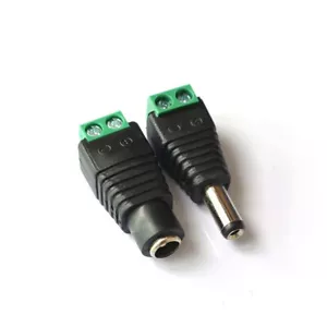 5.5x2.1mm Male / Female DC Power Plug / Jack Connectors for LED CCTV Electronics - Picture 1 of 6