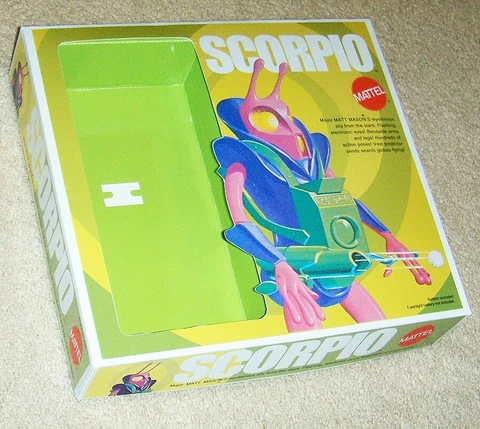 Major Matt Mason Empty Scorpio Box & Instructions 1968 Mattel Type Read Cover