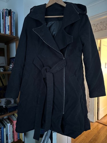 ALEXANDRE VAUTHIER Vaute Brooklyn vegan EMILY coat black medium large excellent shape