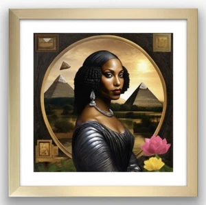 Black Mona Lisa - Monette Lisa by Bernardo Maize Poster Print Wall Art - Picture 1 of 6