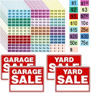 3379 Pcs Garage Sale Stickers, Yard Sale Price Stickers Price Stickers Garage S - Picture 1 of 1
