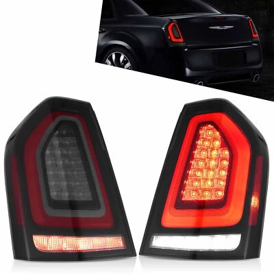 Luces traseras LED VLAND AHUMADAS para Chrysler 300 2011-2014 par secuencial de arranque Foto 1 de 4