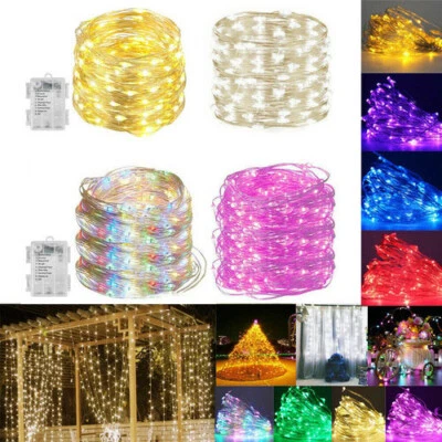 1M-10M Copper Wire LED Fairy Lights, AA Battery Powered, for Christmas Parties - Image 1 of 4