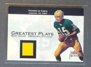 Bart Starr 2001 Fleer Premium Greatest Players Jersey Patch "Game Used" Packers 