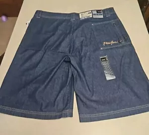Vintage Phat Farm Fuel Denim Jean Shorts New Size 40 Blue Jean Denim Hip Hop Y2K - Picture 1 of 7