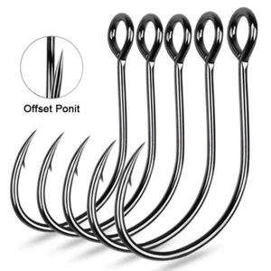 50-200pcs Closed Eye Siwash Hooks Lightweight Replacement Hook Bass Trout Tackle - Picture 1 of 7