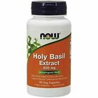NEW Now Holy Basil Extract  Vegan/Vegetarian Non-GMO 500 mg 90 Veg Capsules