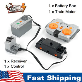 Power Functions 4Pcs Battery Box Train Motor IR Receiver Controlled For Lego Set