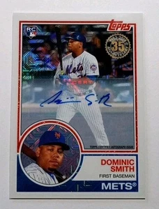2018 18 Topps Dominic Smith # 36 RC Rookie 35th Anniversary Chrome Autogramm 44/50 - Bild 1 von 2