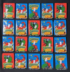 1988 Topps Dinosaurs Attack! Lot of 20 Wax Packs 5 Cards and 1 Sticker Per Pack - Picture 1 of 1